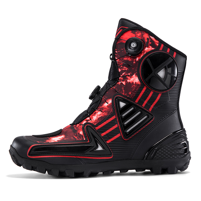 Men Dual BOA Offroad Motocross Motorcycle Boots