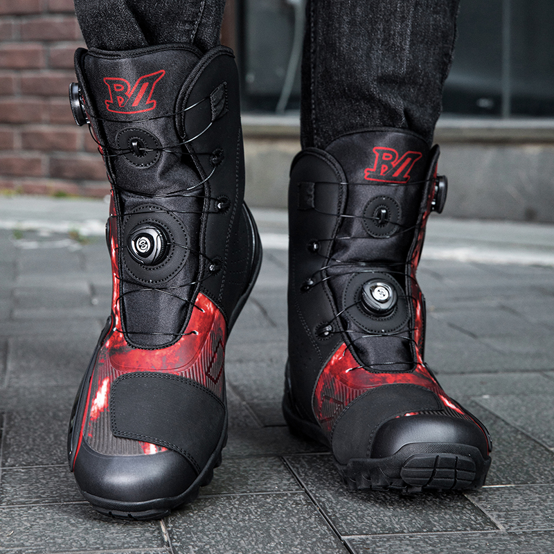 Men Dual BOA Offroad Motocross Motorcycle Boots