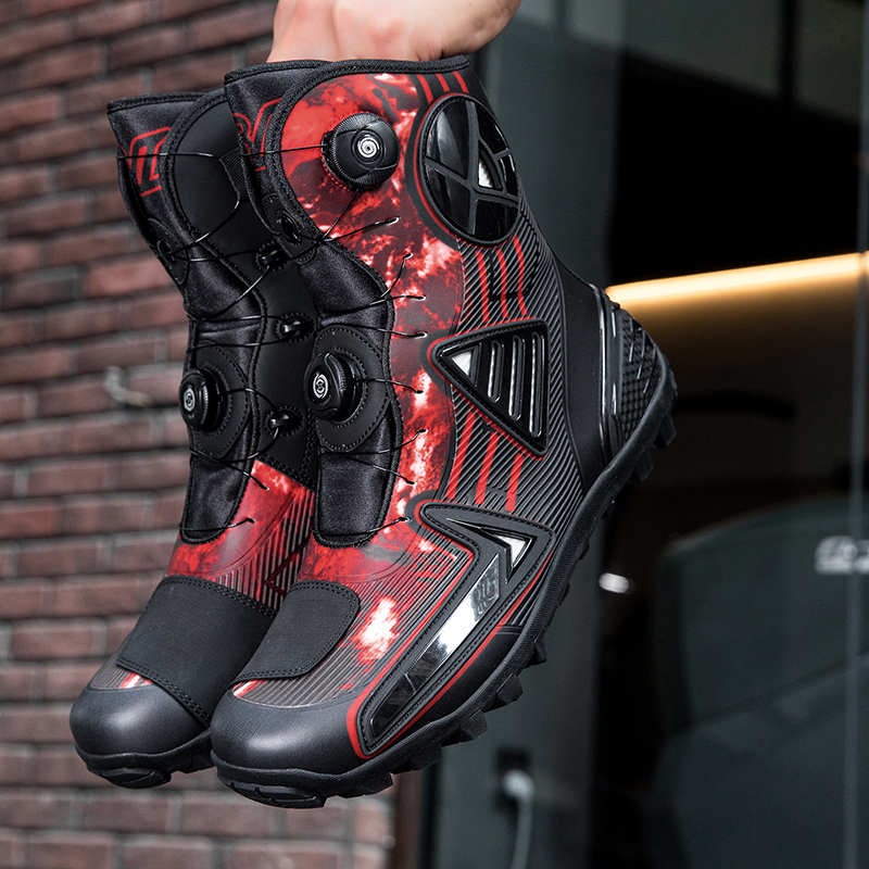 Men Dual BOA Offroad Motocross Motorcycle Boots
