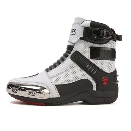 Unisex Metal Toe Mid Calf Motorcycle Racing Boots - Image 2