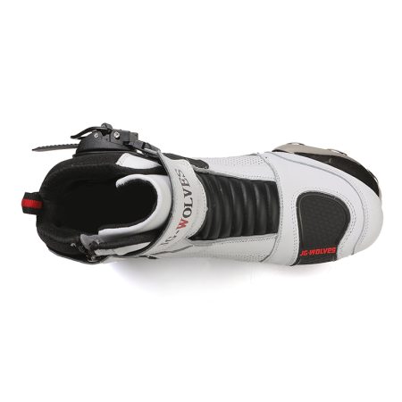 Unisex Metal Toe Mid Calf Motorcycle Racing Boots - Image 3