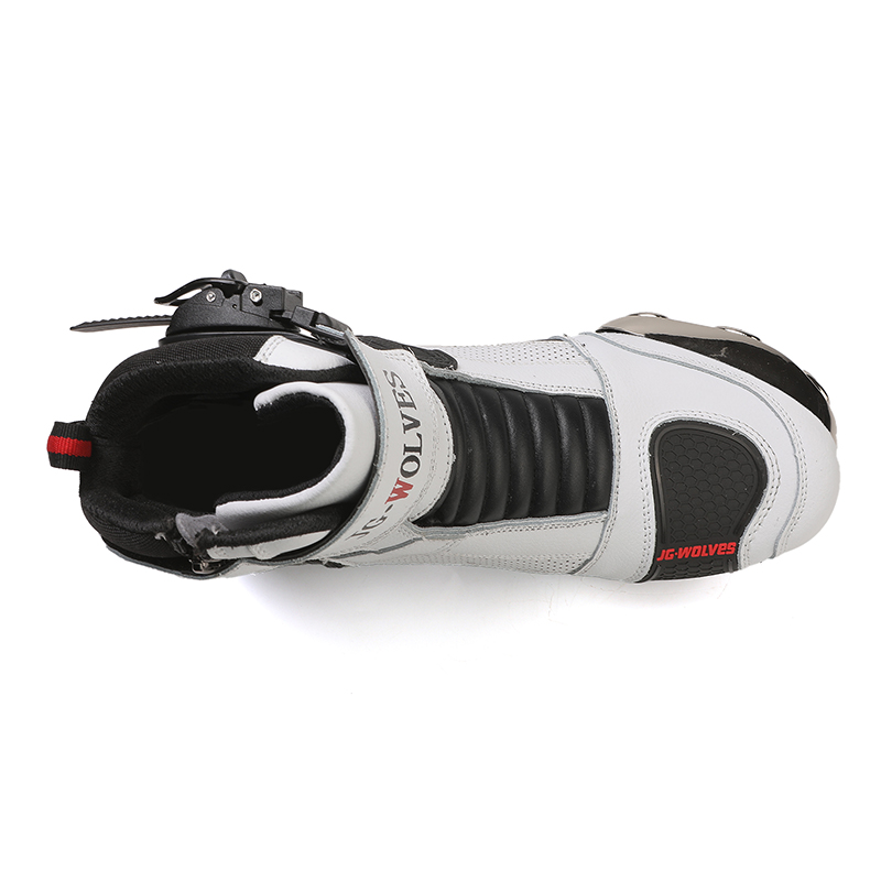 Unisex Metal Toe Mid Calf Motorcycle Racing Boots