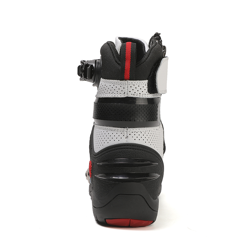 Unisex Metal Toe Mid Calf Motorcycle Racing Boots