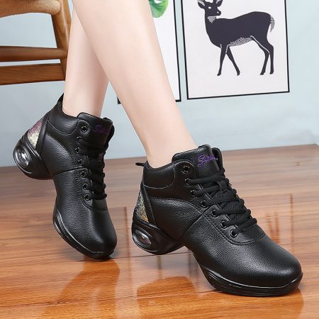 Women High Top Air Cushion Dance Sneakers - Image 1