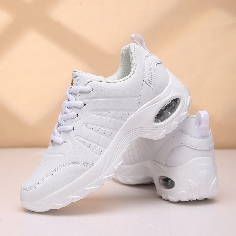 Women White Air Cushion Dance Sneakers