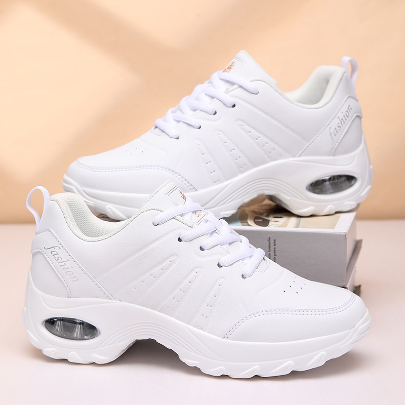 Women White Air Cushion Dance Sneakers